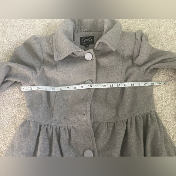 Grey Pea Coat - Picture 6 of 8